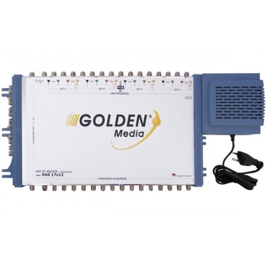 Satelitný multiprepínač Golden Interstar GI-17 12 kaskádový
