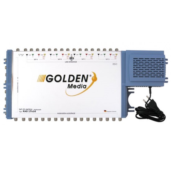 Satelitný multiprepínač Golden Interstar GI-17 16 kaskádový